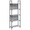 vidaXL bogreol 60,5x24x166,5 cm 5 hylder konstrueret tr&aelig; gr&aring; sonoma-eg