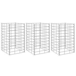 vidaXL gabion-h&oslash;jbede 3 stk. 30x30x50 cm jern