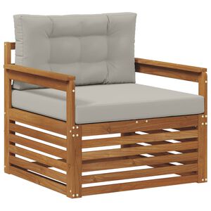 vidaXL Udend&oslash;rs sofagruppe Soli Akacietr&aelig; og polyester Naturfarvet