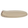 vidaXL soft close toilets&aelig;de quick release oval beige
