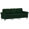 vidaXL 3-personers sofa med fodskammel 180 cm velour M&oslash;rkegr&oslash;n
