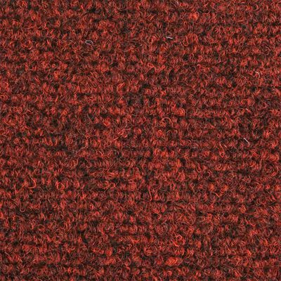 vidaXL selvklæbende trappemåtter 5 stk. 56x17x3 cm tuftet rød