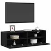vidaXL TV v&aelig;gskab 2 pcs Sort eg 100 x 30 x 30 cm Konstrueret tr&aelig;