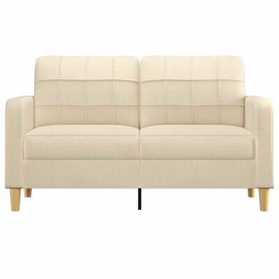 vidaXL 2-personers sofa 140 cm stof cremefarvet