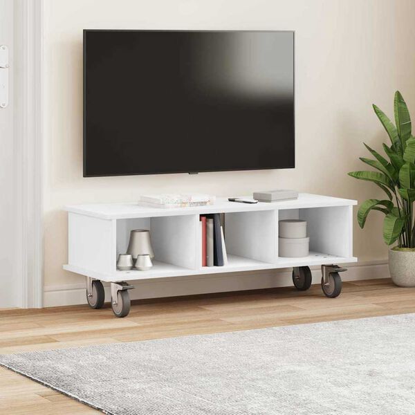 vidaXL TV-bord Hvid 100 x 35 x 35 cm Konstrueret tr&aelig;