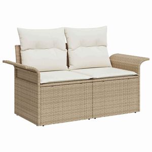 vidaXL Havem&oslash;belsofa med pude Beige 141 x 62 x 69cm polyrattan