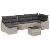 vidaXL Havesofa S&aelig;t 8 stk. Lysegr&aring; polyrattan