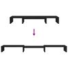 vidaXL sk&aelig;rmholder 80x24x10,5 cm justerbar sort egetr&aelig;sfarve