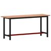 vidaXL arbejdsb&aelig;nk 180x55x81,5 cm massivt b&oslash;getr&aelig; og metal