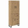 vidaXL Highboard 2 pcs Artisan Egetr&aelig; 69,5 x 34 x 180 cm