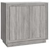 vidaXL sk&aelig;nk 80x34x75 cm konstrueret tr&aelig; gr&aring; sonoma-eg