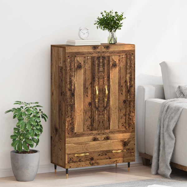 vidaXL Highboard Gammelt tr&aelig; 69,5 x 31 x 115 cm Konstrueret tr&aelig;