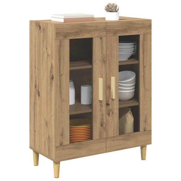 vidaXL Sideboard Artisan Egetr&aelig; 69,5 x 34 x 90 cm Konstrueret tr&aelig;