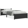 vidaXL sengeramme 90x200 cm massivt tr&aelig; sort
