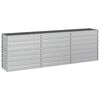 vidaXL h&oslash;jbed 240x40x77 cm galvaniseret st&aring;l s&oslash;lvfarvet