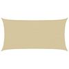 vidaXL Solsejl Beige 2,5 x 6 m HDPE