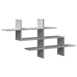 vidaXL v&aelig;ghylde 124,5x18x60,5 cm konstrueret tr&aelig; gr&aring; sonoma-eg