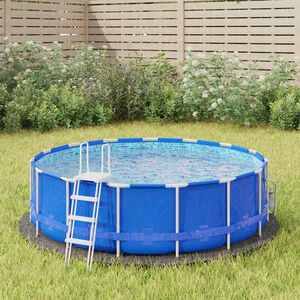 vidaXL poolunderlag &Oslash;244 cm polyester-geotekstil lysegr&aring;