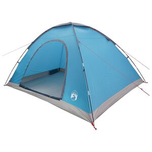 vidaXL Camping telt 6-personers Bl&aring; 185T Polyester med PU bel&aelig;gning