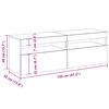 vidaXL tv-borde med LED-lys 2 stk. 60x35x40 cm grå sonoma-eg