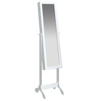 vidaXL fritstående spejl 34x37x146 cm hvid