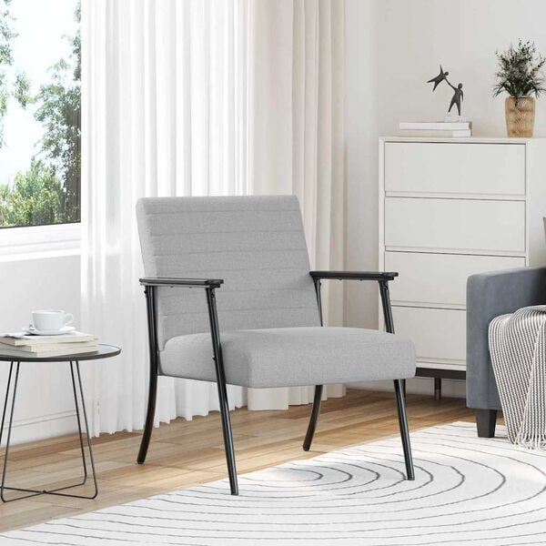 vidaXL l&aelig;nestol Skygr&aring; 59 x 75 x 78 cm Stof