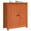 vidaXL Sideboard Voks brun 70 x 35 x 80 cm Massiv fyrretr&aelig;