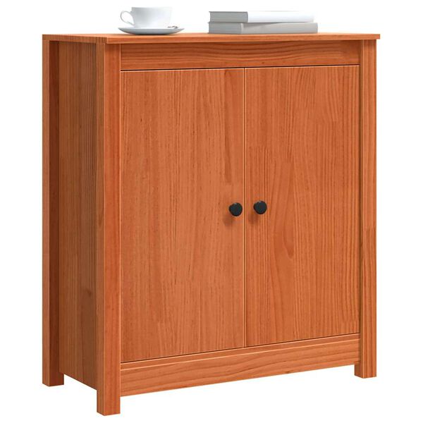 vidaXL Sideboard Voks brun 70 x 35 x 80 cm Massiv fyrretr&aelig;