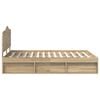 vidaXL Sengestel med hovedg&aelig;rde Sonoma 160 x 200 cm Massiv fyrretr&aelig;