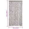 vidaXL flueforhæng 100x230 cm chenille brun og beige