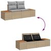 vidaXL Havesofa S&aelig;t med pude med opbevaring 8 pcs Beige Poly rattan
