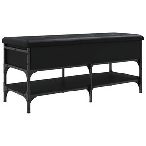 vidaXL skob&aelig;nk 102x42x45 cm konstrueret tr&aelig; sort