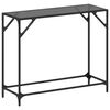 vidaXL konsolbord med sort glastop 98x35x81 cm st&aring;l
