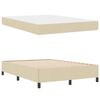 vidaXL Box spring seng med madras Creme 140 x 190 cm Stof