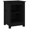 vidaXL sengebord 40x35x55 cm massivt fyrretr&aelig; sort