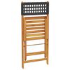 vidaXL foldbare havestole 8 stk. polyrattan sort