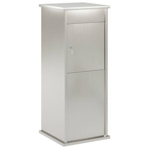 vidaXL postkasse S&oslash;lv 40 x 40 x 100 cm Rustfrit st&aring;l