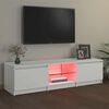 vidaXL tv-skab med LED-lys 140x40x36 cm hvid