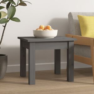 vidaXL sofabord 35x35x30 cm massivt fyrretr&aelig; gr&aring;