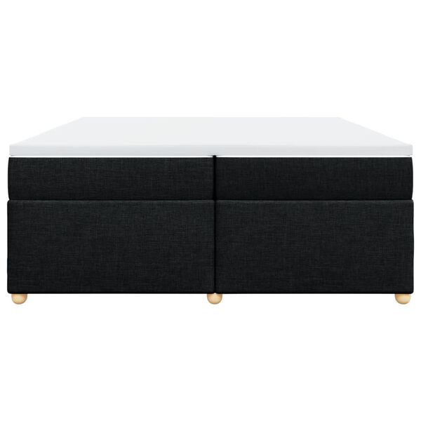 vidaXL kontinentalseng med madras 200x200 cm stof sort