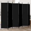 vidaXL 6-panels rumdeler 300x200 cm stof sort