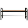 vidaXL haveb&aelig;nk 124,5 cm st&aring;l og WPC brun og sort