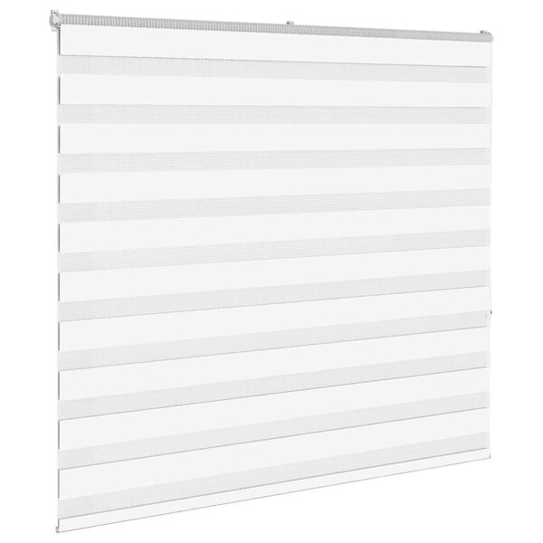 vidaXL zebragardin hvid 155x150 cm stofbredde 150,9 cm polyester
