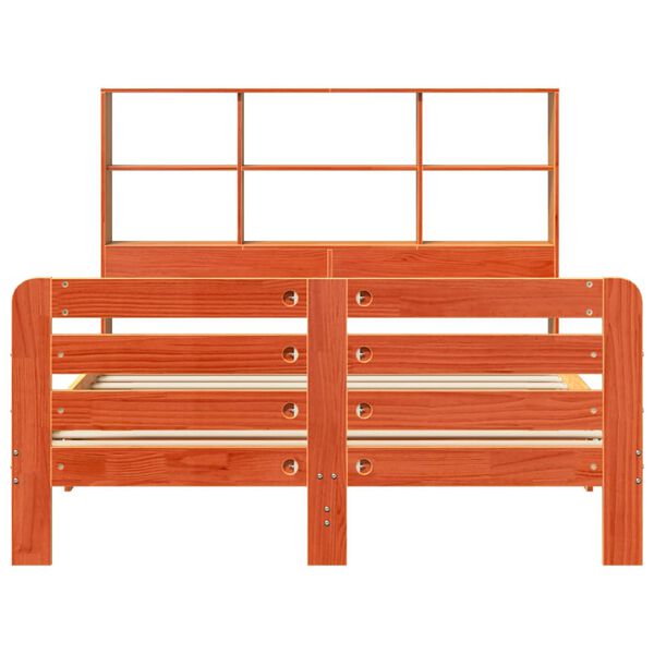 vidaXL sengeramme uden madras 160x200 cm massivt fyrretr&aelig; gyldenbrun