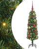 vidaXL Kunstigt juletr&aelig; med stativ Gr&oslash;n 120 cm PVC og St&aring;l og Plastik
