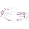 vidaXL Opbevaringsseng med madras M&oslash;rkegr&aring; 200 x 200 cm Fl&oslash;jl