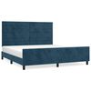 vidaXL Sengeramme uden madras M&oslash;rkebl&aring; 160x200 cm Fl&oslash;jl