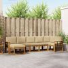 vidaXL Udend&oslash;rs sofagruppe med pude 7 pcs Naturlig og Beige