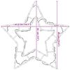 vidaXL Julelys stjernesilhuet 2 stk 50 LED'er varm hvid