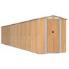 vidaXL haveskur 192x1021x223 cm galvaniseret st&aring;l lysebrun